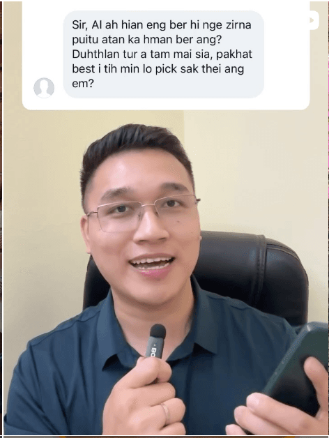 Jaz Hmar recommending Zirna AI for student exam preparation